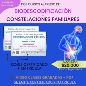 CURSO CONSTELACIONES + BIODESCODIFICACION - DOBLE CERTIFICADO + CREDENCIAL