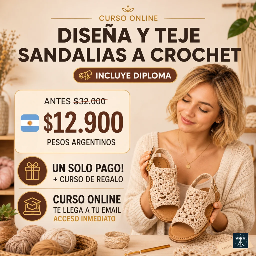 Diseña y Teje Sandalias a Crochet