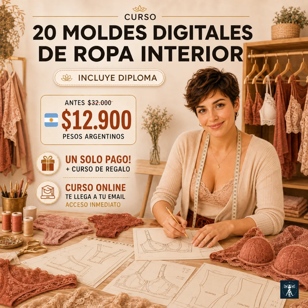 20 Moldes Digitales de Ropa Interior