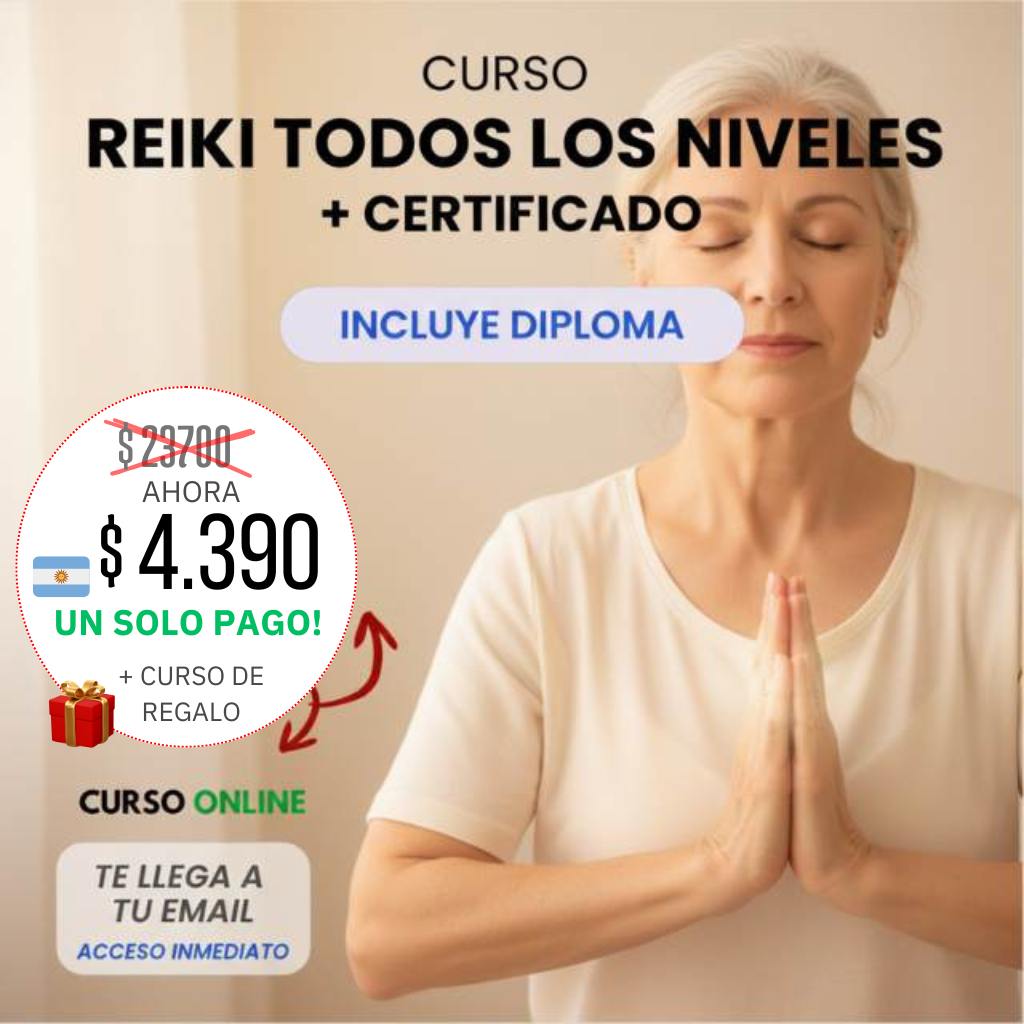 CURSO REIKI TODOS LOS NIVELES + CERTIFICADO