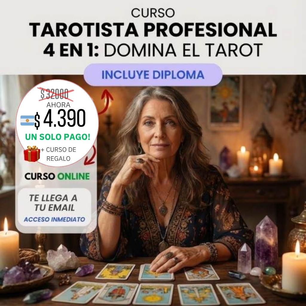 Tarotista Profesional 4 en 1: Domina el Tarot Terapéutico y Genera Ingresos